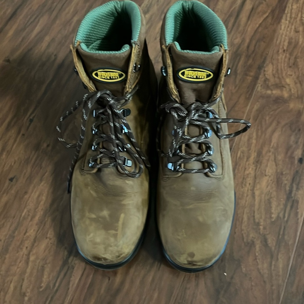 Wolverine steel-toe leather boots